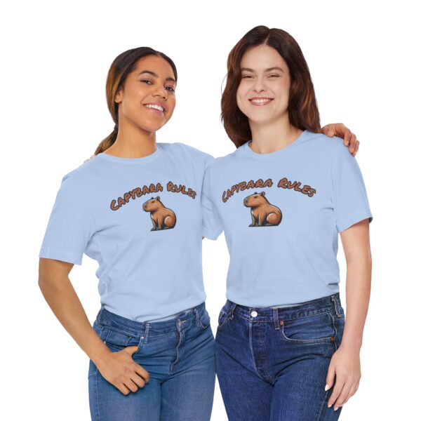 Unisex Jersey Short Sleeve Tee with Adorable Capybara Design – Soft and Stylish T-Shirt