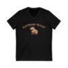 Unisex Short Sleeve V-Neck T-Shirt with Cute Capybara Design – Comfortable Casual Wear