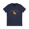 Unisex Short Sleeve V-Neck T-Shirt with Cute Capybara Design – Comfortable Casual Wear