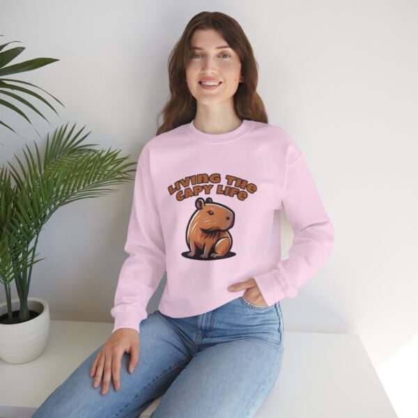 Unisex Heavy Blend™ Crewneck Sweatshirt with Cute Capybara Design – Embrace Comfort Every Day