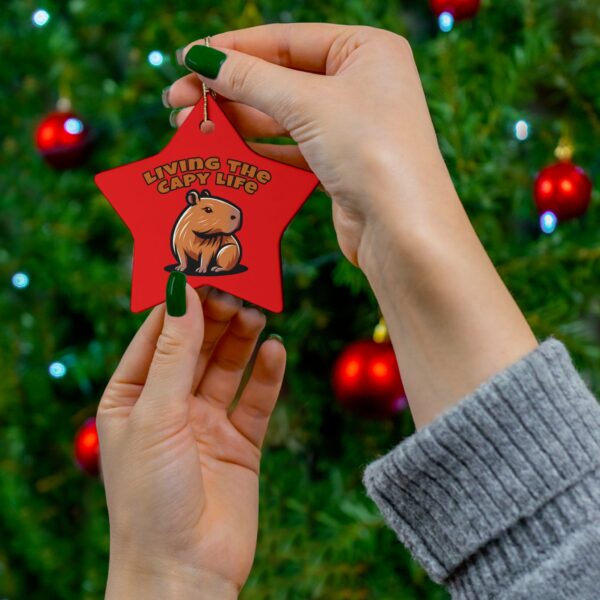 Capybara Ceramic Ornament – Unique & Adorable Holiday Decor with Cute Capybara Design