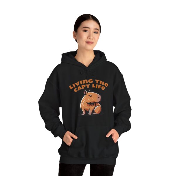 Unisex Heavy Blend™ Hooded Sweatshirt with Cute Capybara Design – Warm and Stylish Hoodie