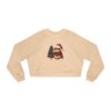 Women's Christmas Capybara Cropped Fleece Pullover – Cozy and Festive