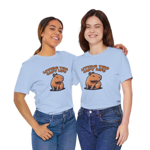 Unisex Jersey Short Sleeve Tee with Adorable Capybara Design – Soft and Stylish T-Shirt