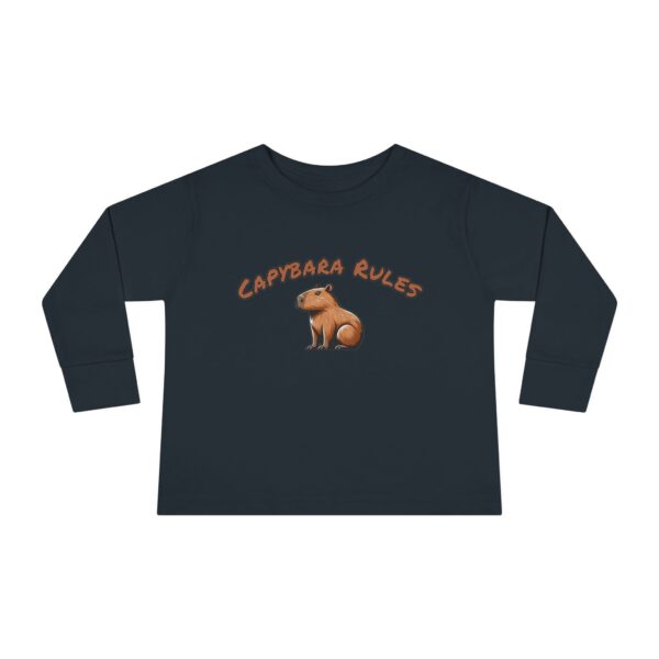 Toddler Long Sleeve Tee with Cute Capybara Design – Soft, Cozy, and Perfect for Active Play