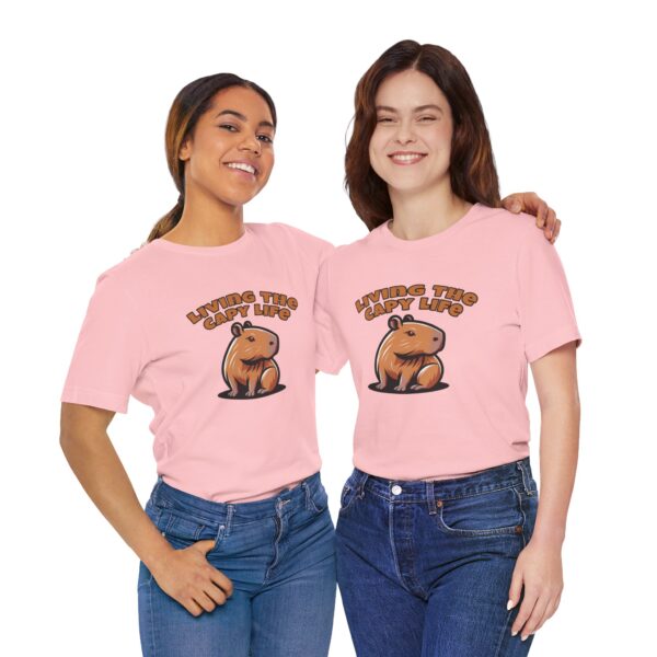 Unisex Jersey Short Sleeve Tee with Adorable Capybara Design – Soft and Stylish T-Shirt
