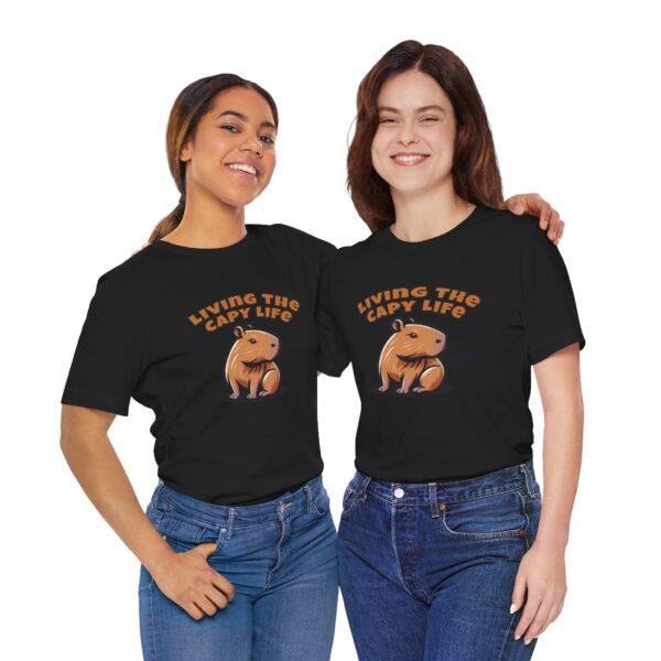 Unisex Jersey Short Sleeve Tee with Adorable Capybara Design – Soft and Stylish T-Shirt