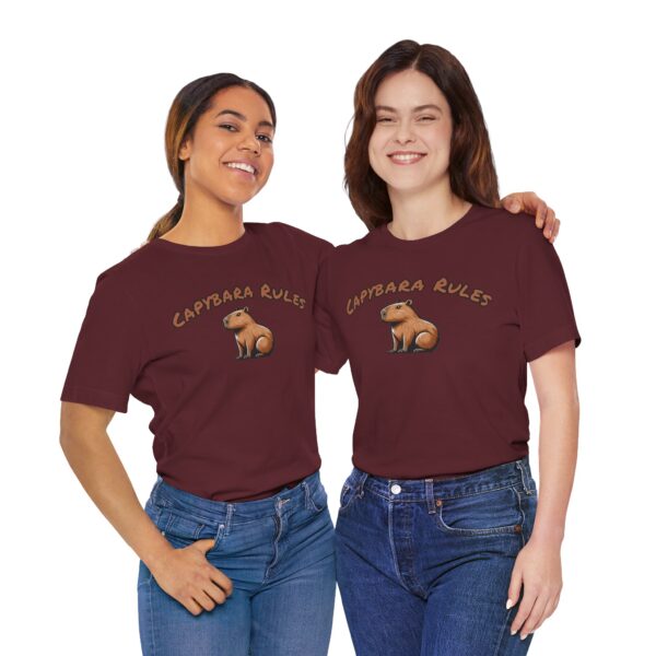 Unisex Jersey Short Sleeve Tee with Adorable Capybara Design – Soft and Stylish T-Shirt