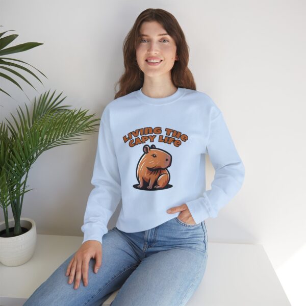 Unisex Heavy Blend™ Crewneck Sweatshirt with Cute Capybara Design – Embrace Comfort Every Day