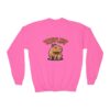 Youth Crewneck Sweatshirt with Adorable Capybara Design – Cozy and Fun for Everyday Wear