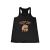 Womens Flowy Racerback Tank with Adorable Capybara Design – Lightweight, Stylish, and Fun for Summer