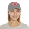 Dad Hat with Leather Patch (Round) - Capybara design