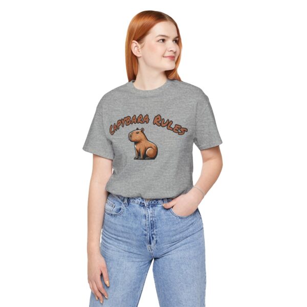 Unisex Jersey Short Sleeve Tee with Adorable Capybara Design – Soft and Stylish T-Shirt