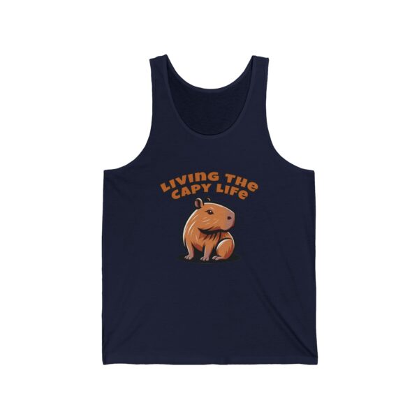 Unisex Jersey Tank Top with Cute Capybara Design – Perfect for Summer Style