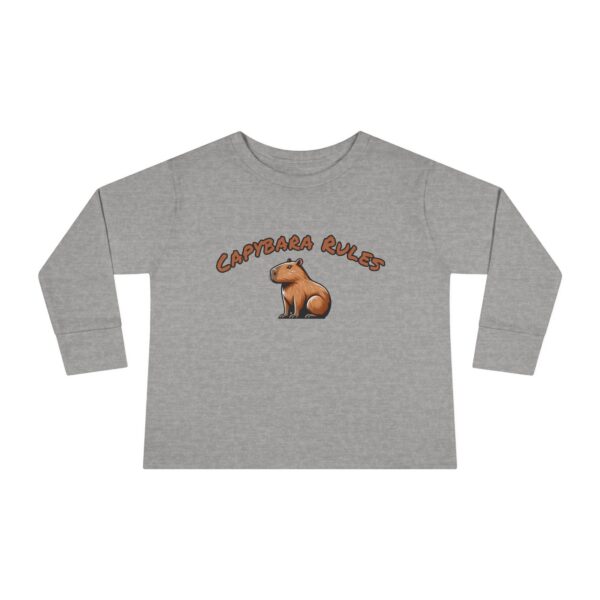 Toddler Long Sleeve Tee with Cute Capybara Design – Soft, Cozy, and Perfect for Active Play