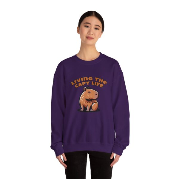 Unisex Heavy Blend™ Crewneck Sweatshirt with Cute Capybara Design – Embrace Comfort Every Day