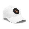 Dad Hat with Leather Patch (Round) - Capybara design