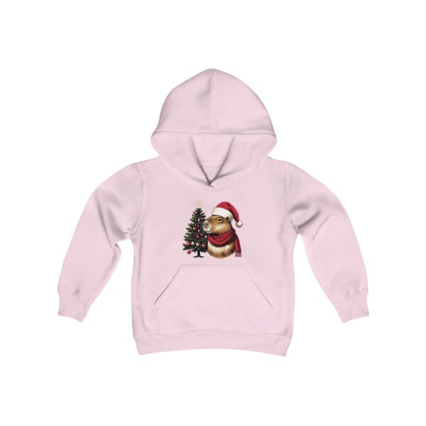 Youth Christmas Capybara Hoodie – Warm, Cozy, and Festive for Kids