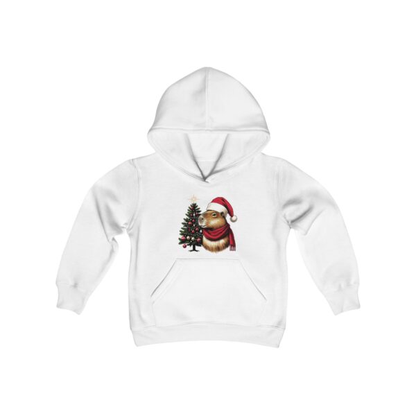 Youth Christmas Capybara Hoodie – Warm, Cozy, and Festive for Kids