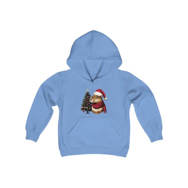 Youth Christmas Capybara Hoodie – Warm, Cozy, and Festive for Kids