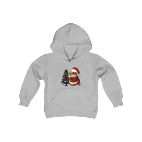 Youth Christmas Capybara Hoodie – Warm, Cozy, and Festive for Kids
