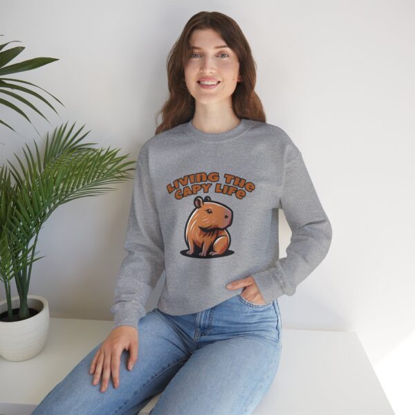 Unisex Heavy Blend™ Crewneck Sweatshirt with Cute Capybara Design – Embrace Comfort Every Day