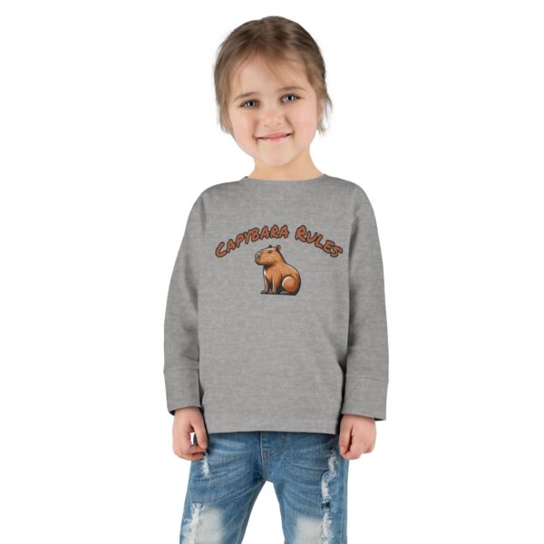 Toddler Long Sleeve Tee with Cute Capybara Design – Soft, Cozy, and Perfect for Active Play