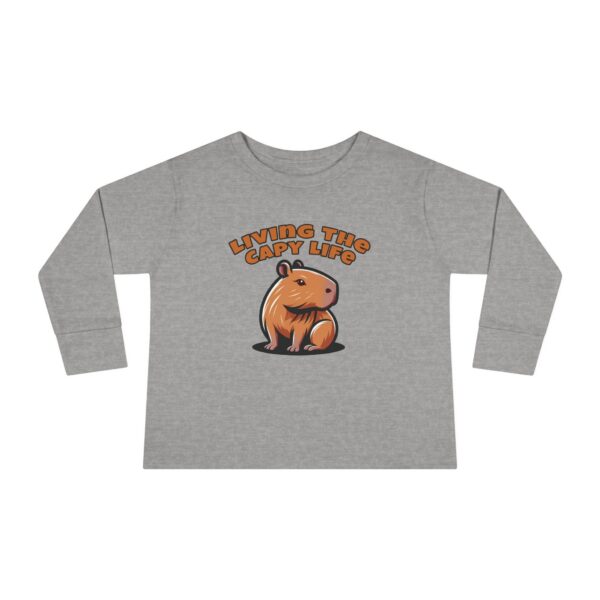 Toddler Long Sleeve Tee with Adorable Capybara Design – Soft, Warm, and Fun for Everyday Wear