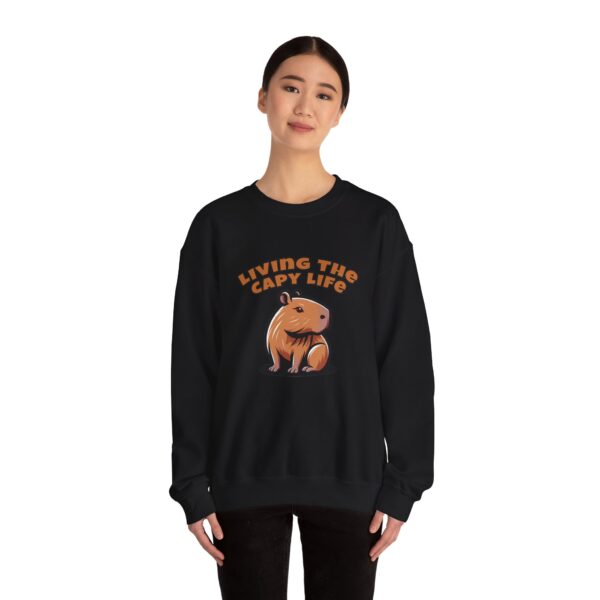 Unisex Heavy Blend™ Crewneck Sweatshirt with Cute Capybara Design – Embrace Comfort Every Day