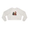 Women's Christmas Capybara Cropped Fleece Pullover – Cozy and Festive