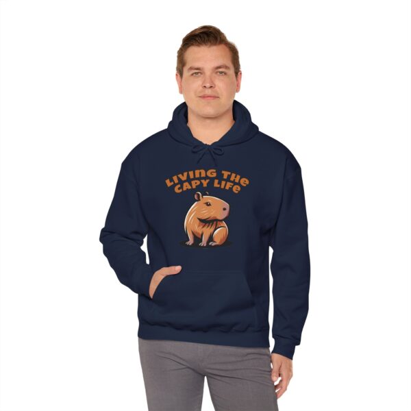 Unisex Heavy Blend™ Hooded Sweatshirt with Cute Capybara Design – Warm and Stylish Hoodie