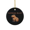 Capybara Ceramic Ornament – Unique & Adorable Holiday Decor with Cute Capybara Design