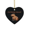 Capybara Ceramic Ornament – Unique & Adorable Holiday Decor with Cute Capybara Design