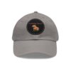 Dad Hat with Leather Patch (Round) - Capybara design