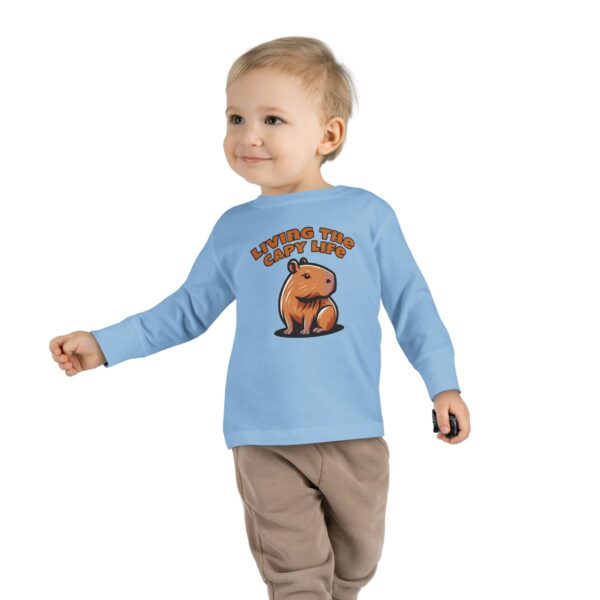 Toddler Long Sleeve Tee with Adorable Capybara Design – Soft, Warm, and Fun for Everyday Wear