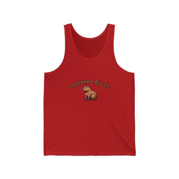 Unisex Jersey Tank Top with Cute Capybara Design – Perfect for Summer Style