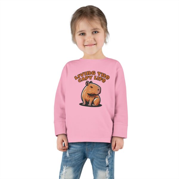 Toddler Long Sleeve Tee with Adorable Capybara Design – Soft, Warm, and Fun for Everyday Wear
