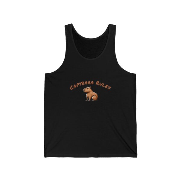 Unisex Jersey Tank Top with Cute Capybara Design – Perfect for Summer Style
