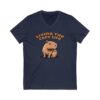 Unisex Short Sleeve V-Neck T-Shirt with Cute Capybara Design – Comfortable Casual Wear