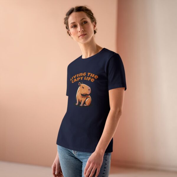 Women's Cotton Tee with Cute Capybara Design – Soft, Comfortable, and Stylish Casual Top