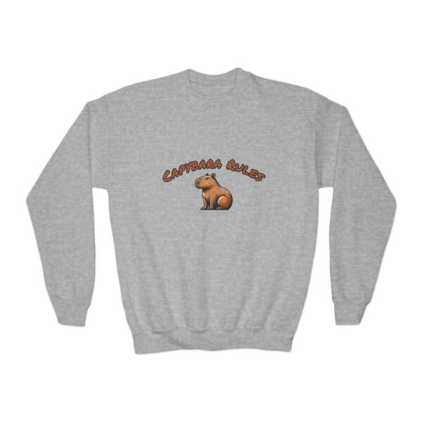Youth Crewneck Sweatshirt with Adorable Capybara Design – Cozy and Fun for Everyday Wear
