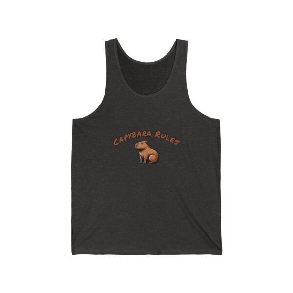 Unisex Jersey Tank Top with Cute Capybara Design – Perfect for Summer Style
