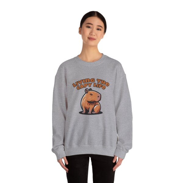 Unisex Heavy Blend™ Crewneck Sweatshirt with Cute Capybara Design – Embrace Comfort Every Day
