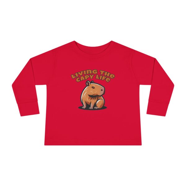 Toddler Long Sleeve Tee with Adorable Capybara Design – Soft, Warm, and Fun for Everyday Wear