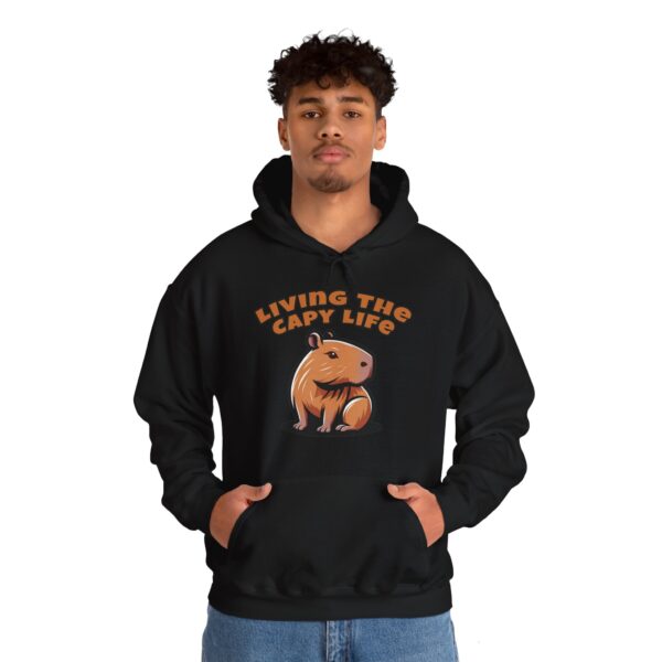 Unisex Heavy Blend™ Hooded Sweatshirt with Cute Capybara Design – Warm and Stylish Hoodie