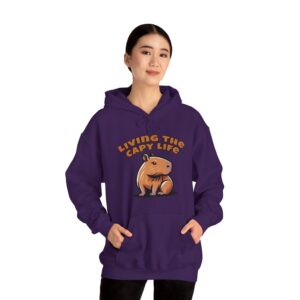 Unisex Heavy Blend™ Hooded Sweatshirt with Cute Capybara Design – Warm and Stylish Hoodie