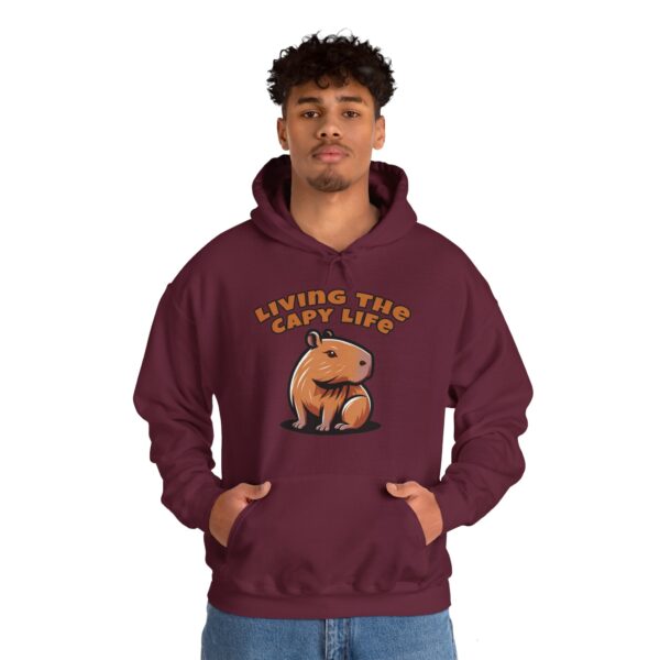 Unisex Heavy Blend™ Hooded Sweatshirt with Cute Capybara Design – Warm and Stylish Hoodie