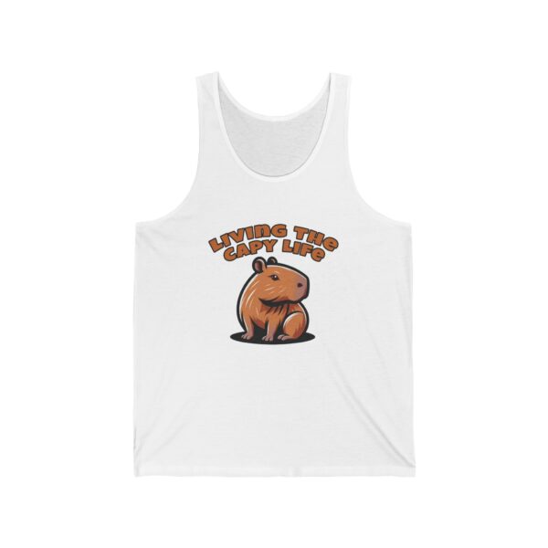Unisex Jersey Tank Top with Cute Capybara Design – Perfect for Summer Style