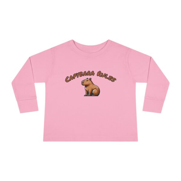 Toddler Long Sleeve Tee with Cute Capybara Design – Soft, Cozy, and Perfect for Active Play