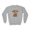 Youth Crewneck Sweatshirt with Adorable Capybara Design – Cozy and Fun for Everyday Wear